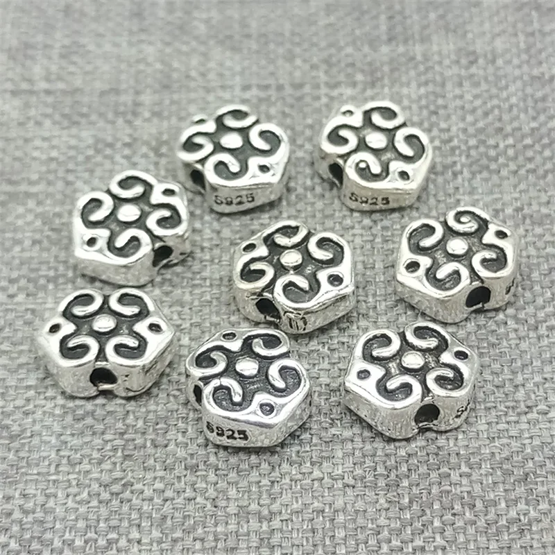 

8pcs of 925 Sterling Silver Spiral Beads for Necklace Bracelet Spacer