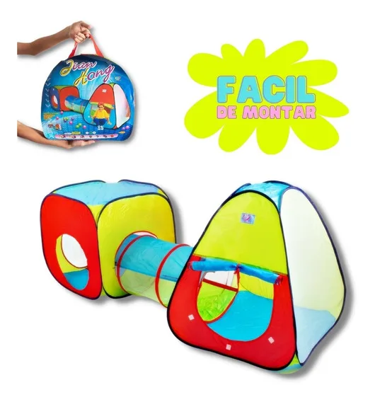 AZMS STORE-Tent Tent Toca Infantil 3x1 With Tunnel FAST SHIP TO ALL BRAZIL