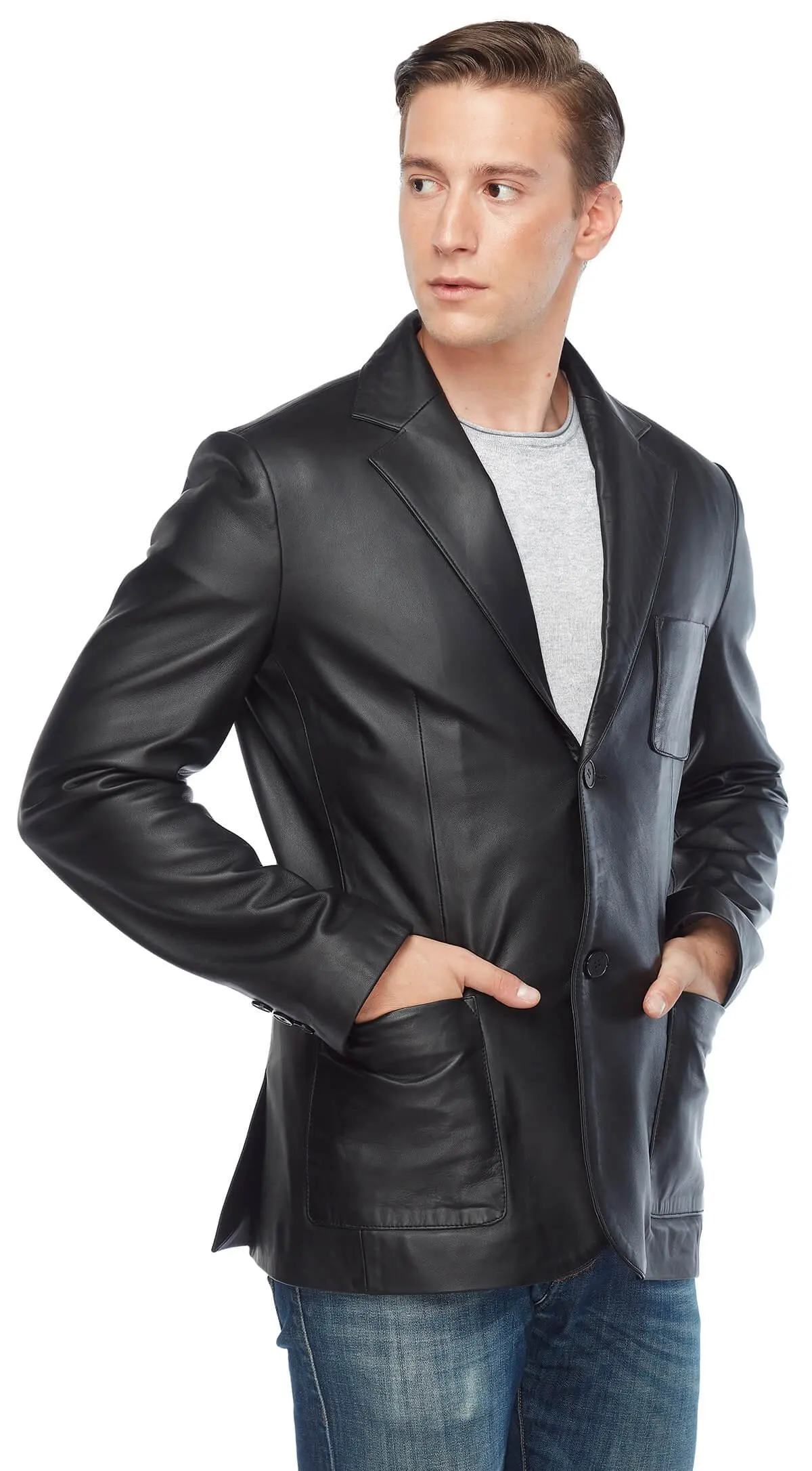 Morazzi Đen Áo Áo Khoác Da Ban Đầu Da Cừu Thu Đông 2022 Biker Slim Size Lớn VintageTürkiye