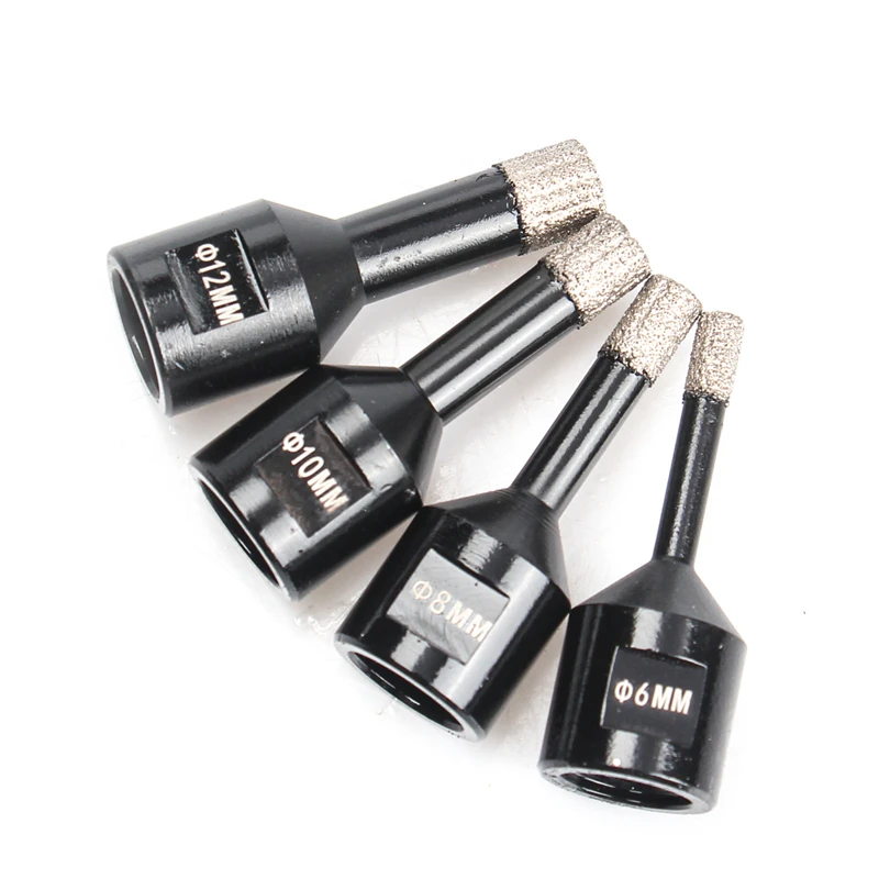 Imagem -06 - Versery-vacuum Soldadas Diamante Perfuração Buraco Saw 612 mm M14 Thread Seco Telha Cerâmica Buraco Saw para Mármore Granito Bits
