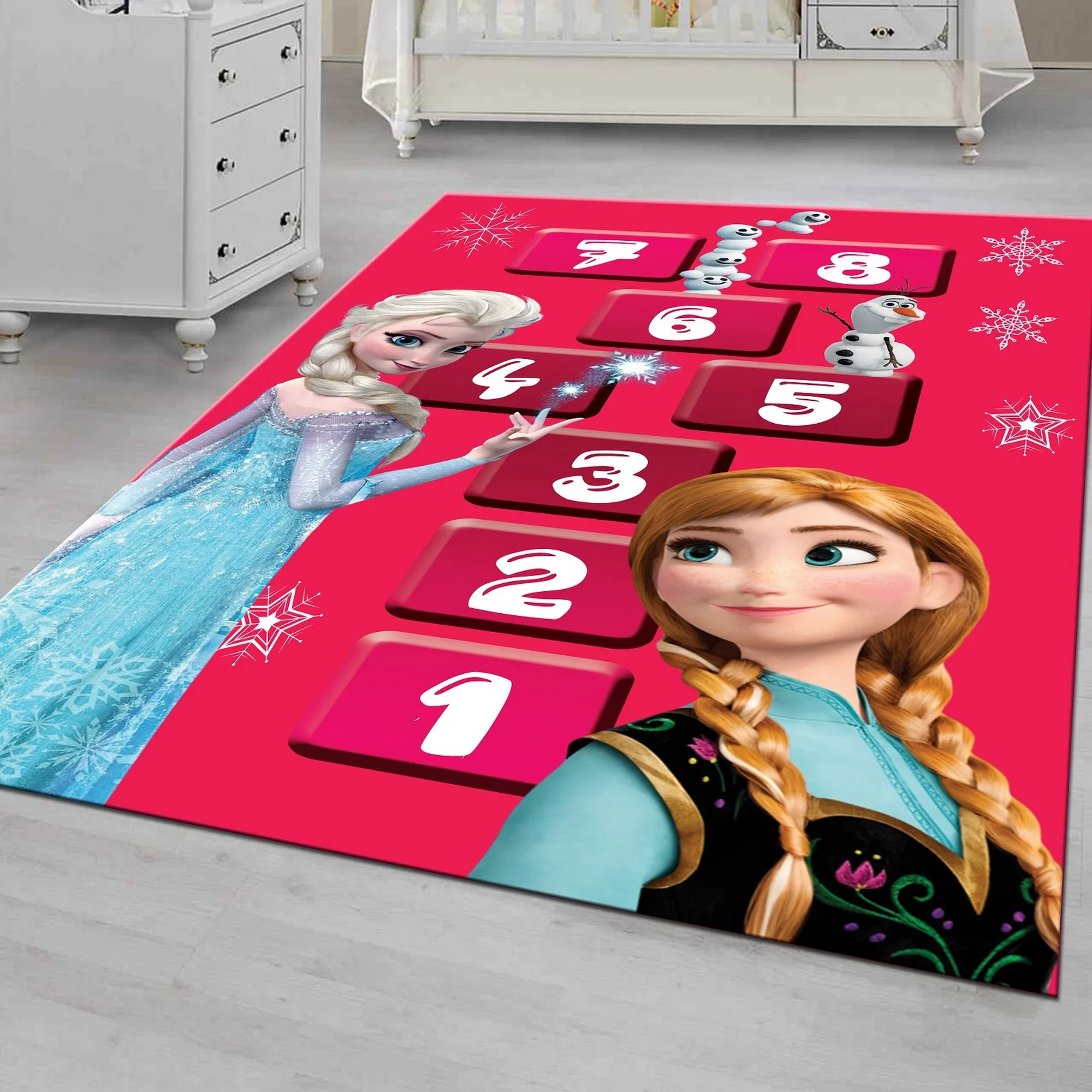 Girls Room Rug Elsa And Anna Hopcotch Rugs Baby Room Decor Carpet Elsa Rug Birthday Decoration Elsa And Anna Birthday Classroom