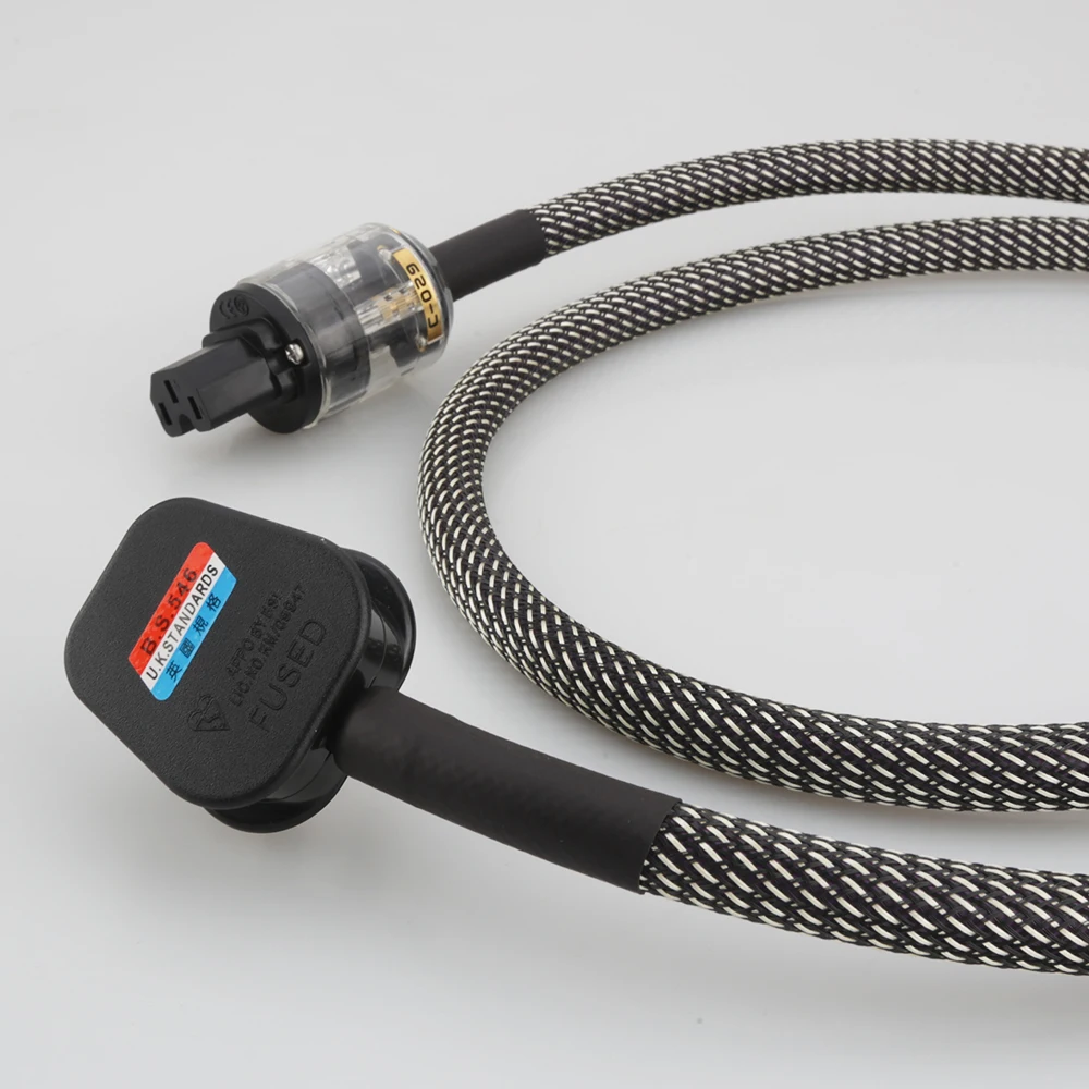 Nowy kabel Audiocrast P110 posrebrzany kabel zasilający Uk z 15A IEC HI End HIFI uk kabel zasilający