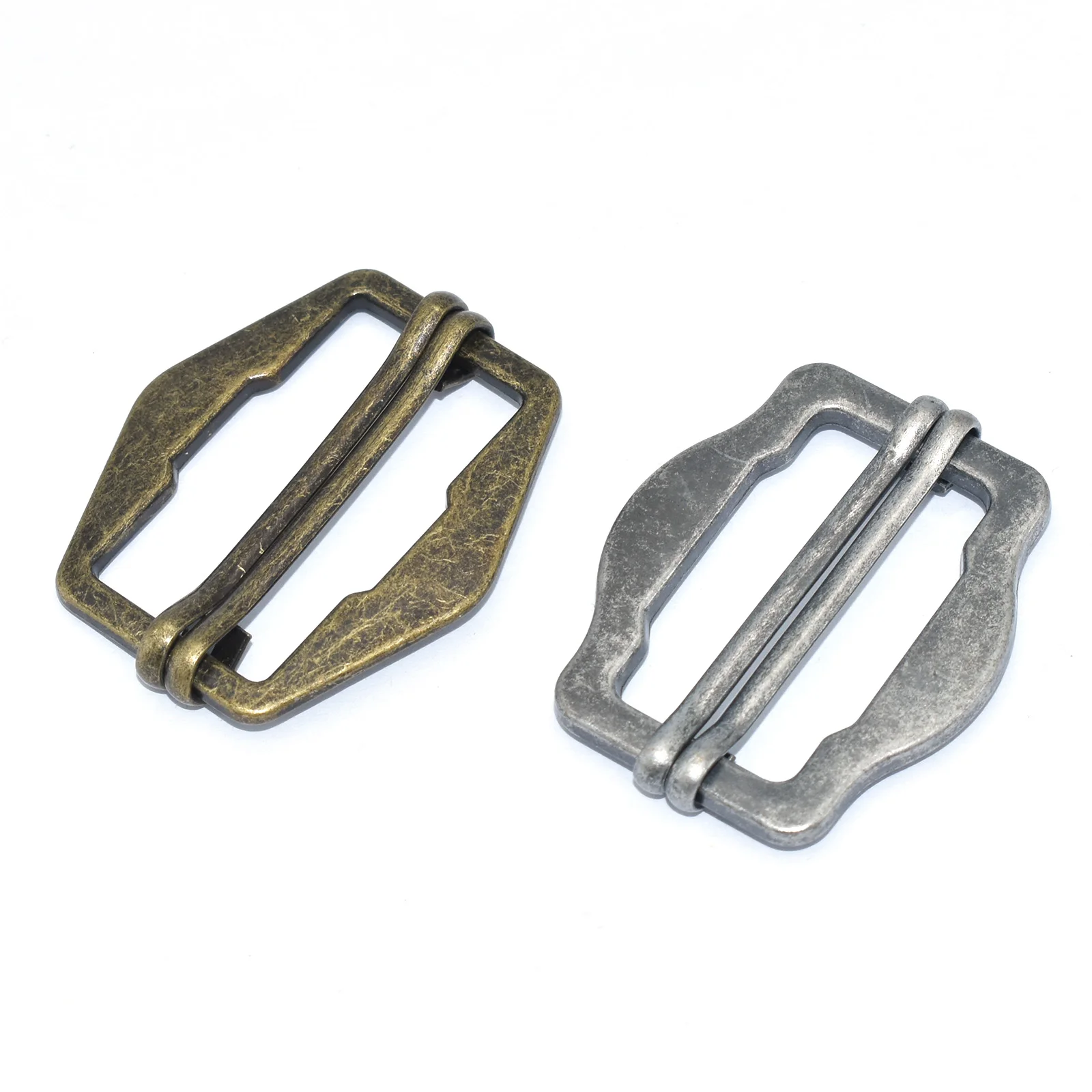 Bronze Slide pin Buckle Adjuster Multi-Purpose Webbing Strap Solid Metal Clasp Buckles Leather Craft Purse Pet Collar Clasp