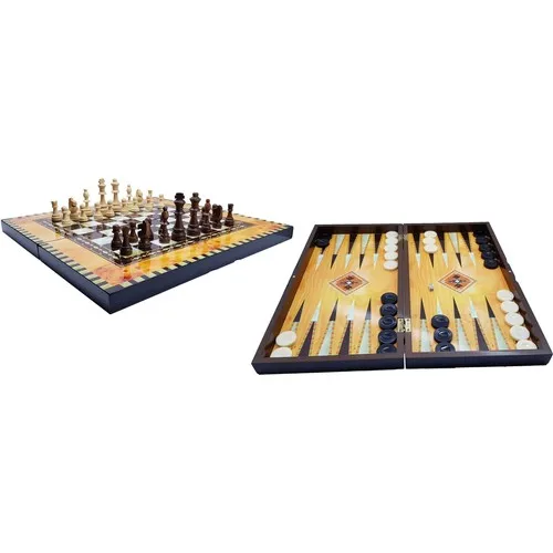 

Star 2 Si Together Backgammon and Chess Set Wooden Figure (Large)