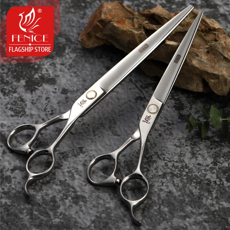 Fenice 6.75/7.5 inch bearing screw professional pet grooming scissors for dogs cutting grooming shears tesoura tijeras