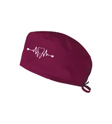 Berretto chirurgico dentale Unisex cappello da medico infermiera cappellini da sala operatoria in puro cotone cappelli da infermiera cappellino da laboratorio uniforme regolabile antiscivolo