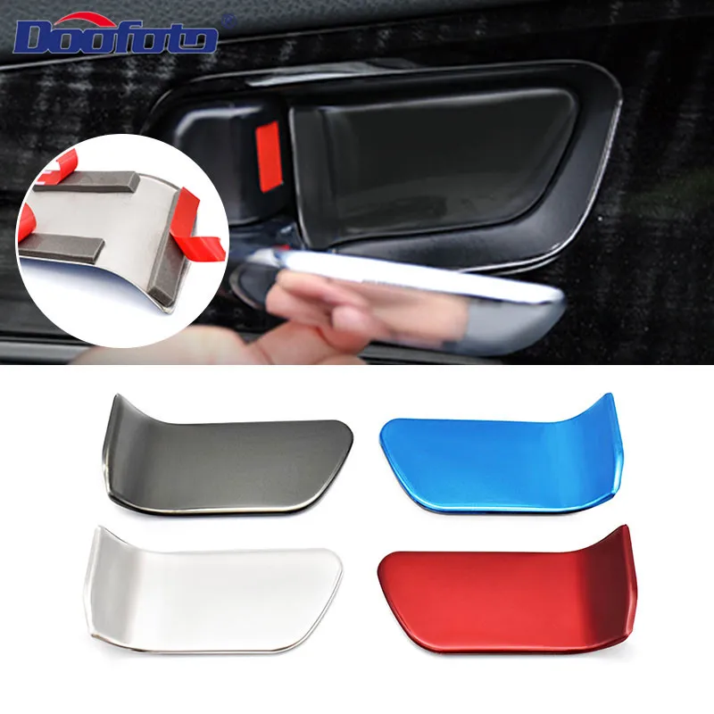 Doofoto 2x Car Door Handle Bowl Trim Sticker Wrist of Door Protective Cover For Toyota Crown Alphard Vellfire 30 Accessories