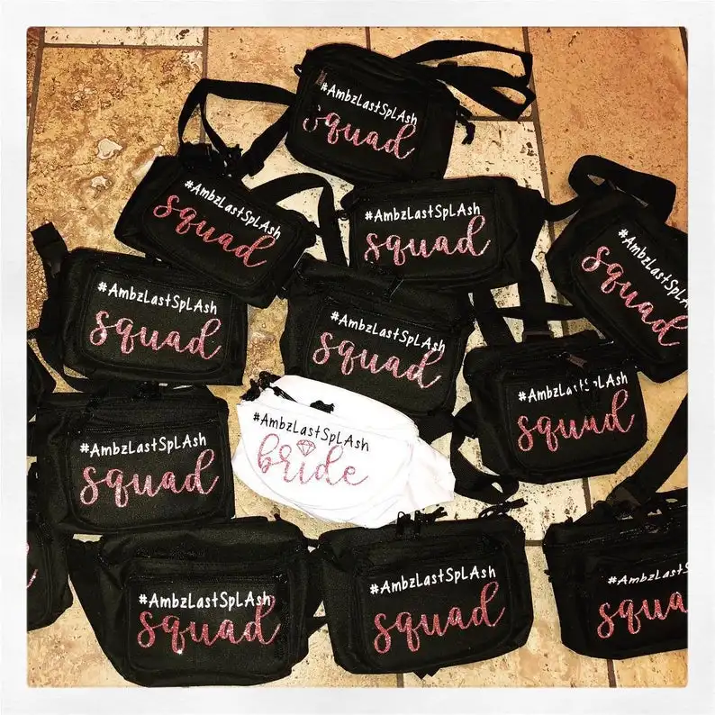 

personalise Bachelorette party matching fanny bags for bridal party, Custom Fanny Pack, Bridesmaid Gift, Bride Fanny Packs