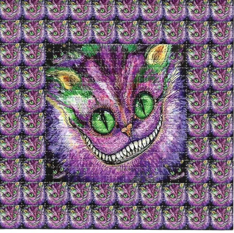 

Grinning Cat Psychedelic Acid-Free Blotter Art Flower Abstract Decoration Painting Wall Picture Home Decor Poster Printing