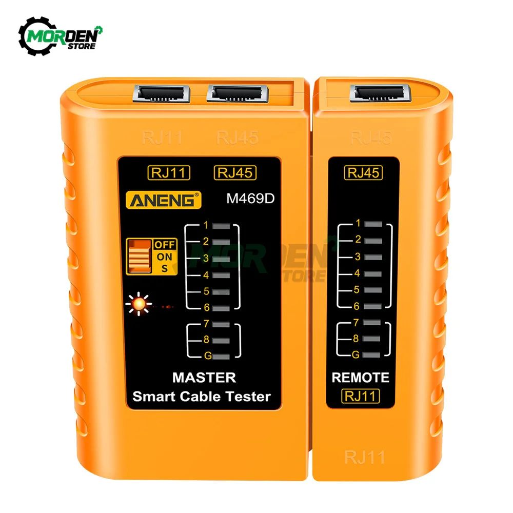 M469D RJ45 Cable lan Tester Network Cable Tester RJ45 RJ11 RJ12 CAT5 UTP LAN Cable Tester Networking Tool Network Repair Tools