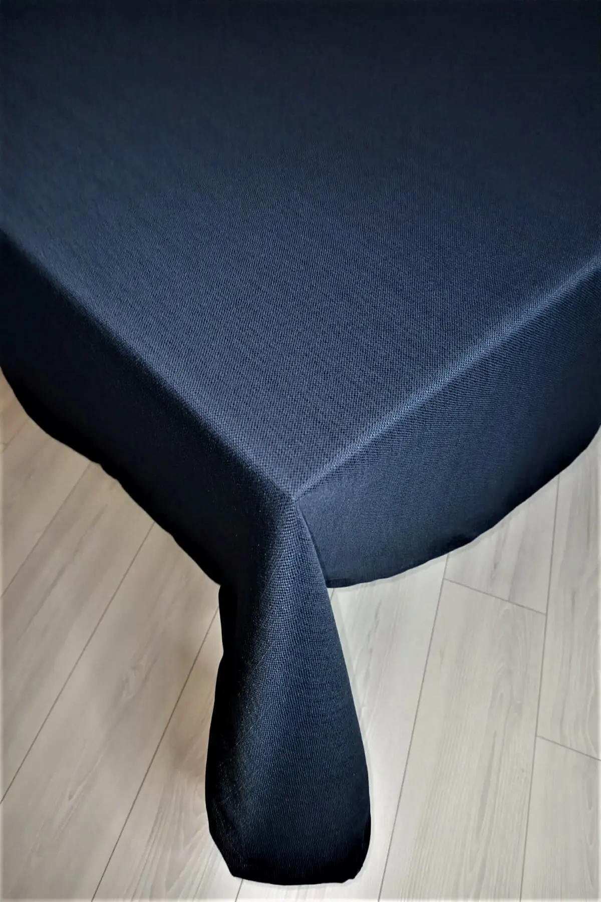 

Linen Look Stain Resistant Navy Blue Table Cloth Wedding, Party,Sofa Cover Turkish Cotton For Rectangle Table