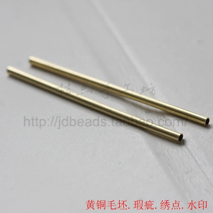 

30 Pieces Raw Brass Tube 2x50mm with ID 1.6mm (3412C-F-113A)