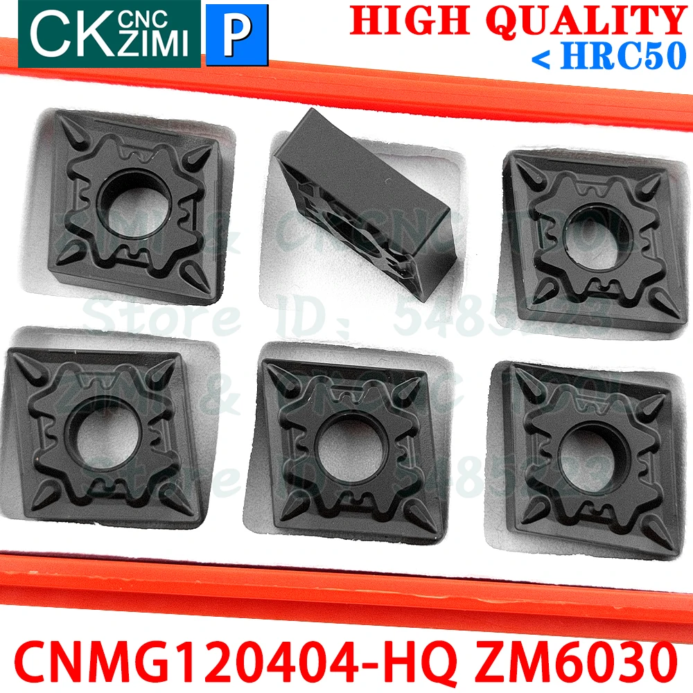CNMG120404-HQ ZM6030 CNMG 120404 HQ ZM6030 Insertos de Metal Duro Ferramentas de Inserto de Torneamento Externo Máquina CNC Negativa Torno de Metal Ferramentas de Corte para Aço Inoxidável