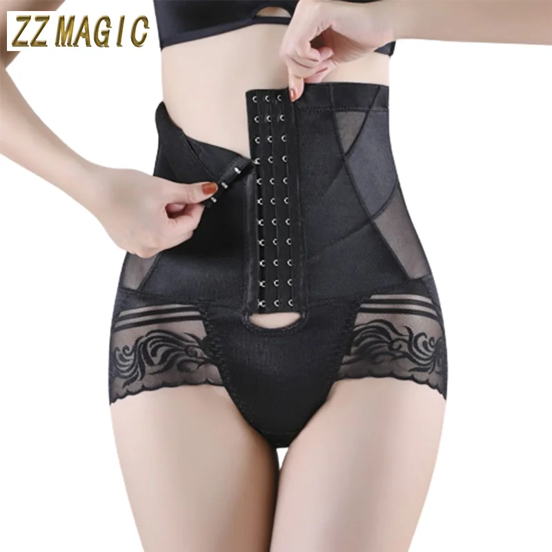 Faja High-Waist Shaping Abdomen Panties Strong Enhanced Version of Lace-breasted Body Shaping Pants Anti-roll Buttocks Breath