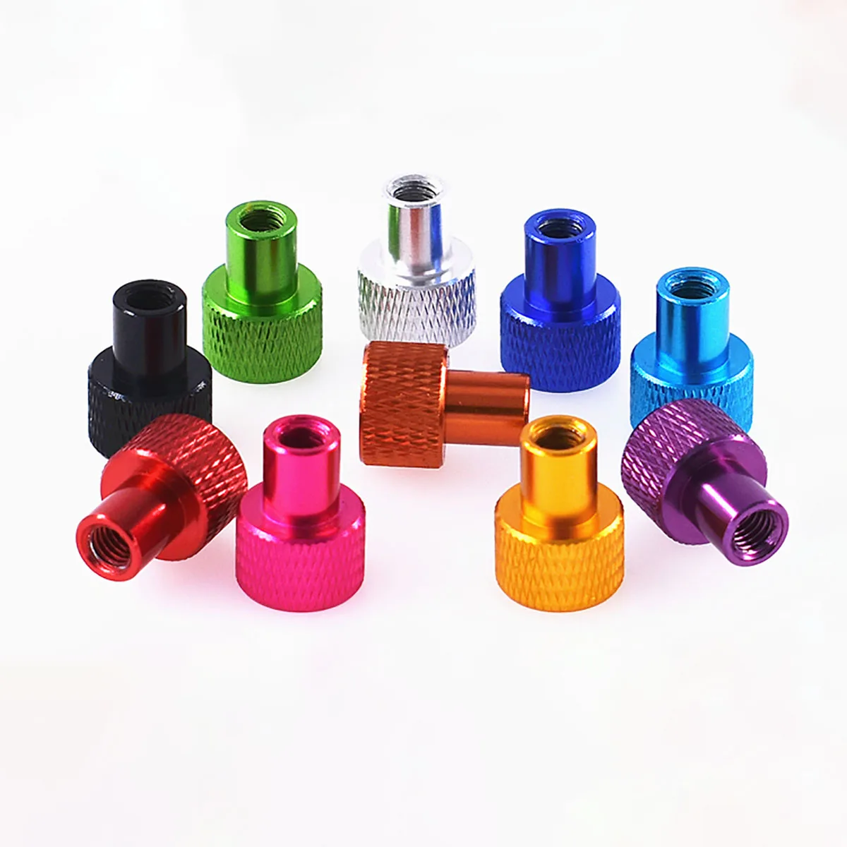 2Pcs M3 M4 M5 M6 M8 M10 Blind Hole Hand Tighten Nuts Anodized Aluminum Knurled High Step Thumb Nut For RC Models