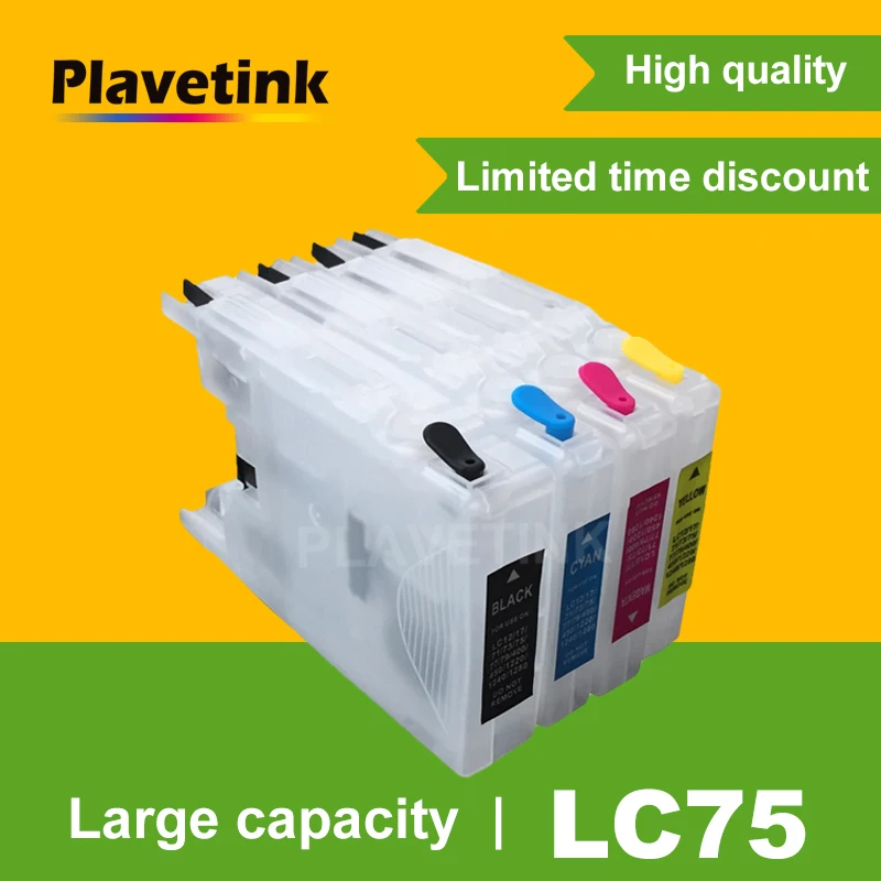 Plavetink Refillable Ink Cartridge For Brother LC12 LC40 LC71 LC73 XL MFC J705D J705DW J710D J710DW J810DN J810DWN J825DW