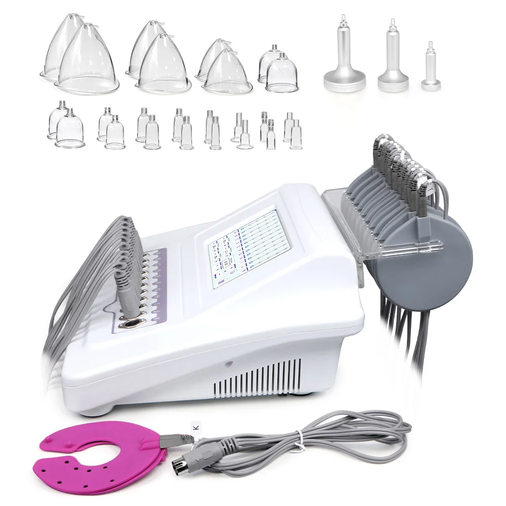 Máquina de estimulação muscular microcorrente do ems do realce da mama da terapia de cupping do vácuo multifuncional