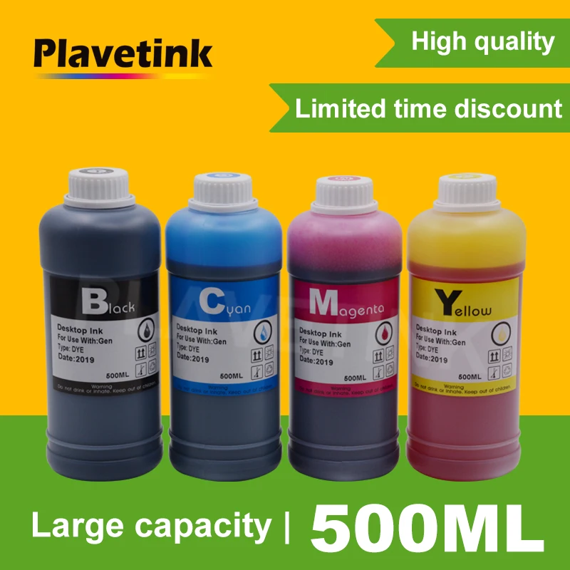 Plavetink Ink Bottle For 500ml Printer Dye Ink Refill Kit For HP 655 XL Deskjet 3525 5525 4615 4625 4525 Printer Ink Cartridges