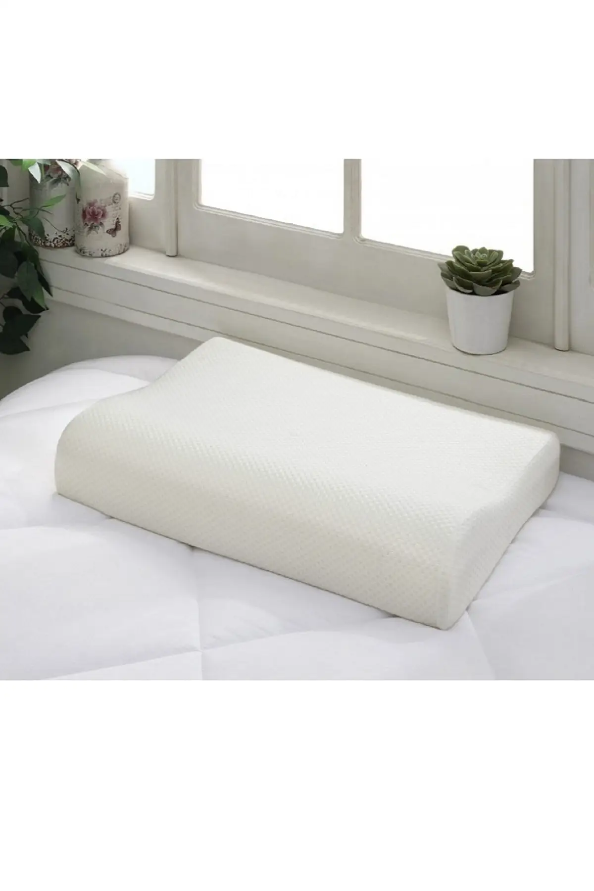 

Orthopedic Visco Neck Memory Foam Pillow Large Size 60x40 cm Comfortable Sleep for Bedding Massage Throw Meditation Lash