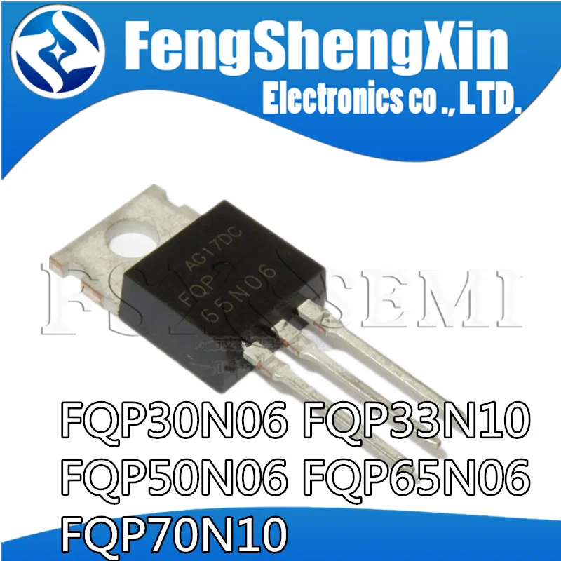 10pcs FQP30N06L FQP12N60C FQP12N60 FQP13N60C FQP18N60C FQP20N06C FQP30N06 FQP33N10 FQP50N06 FQP65N06 FQP70N10 TO-220