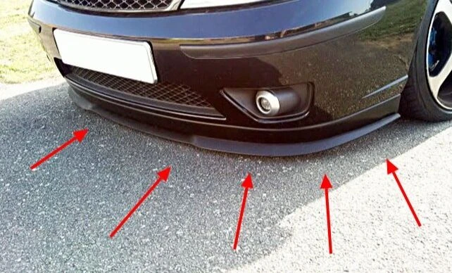 For Ford Focus MK1 ST CUPRA R Front Bumper Lip Universal 3pcs Diffuser Black Bumper Lip Spoiler, Auto Car Tuning Accessories