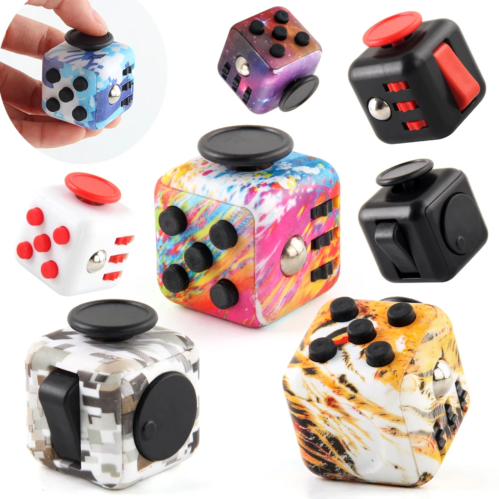 fingertip toy Decompression Dice cube For ADHD Anxiety Relief Focus Aldult Kids Stress Relief Cube Anti-stress Toys