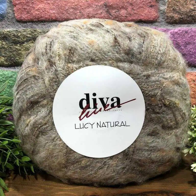 Mohair Cheese Balls Lucy Natural Lux Yarn - 300g - 600m - Acrylic - Polyester - 8 Color Options - Home Textile, Shawl, Beret, Cardigans, Fantasy Thread, Vest, Booties, Scarf, Amigurumi, Accessory Materials, DIY