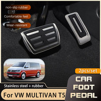 Car Foot Pedals AT MT For Volkswagen VW Multiva Transporter T5 T6 T7  Accelerator Brake Stainless Steel No Drilling Pedal Cover