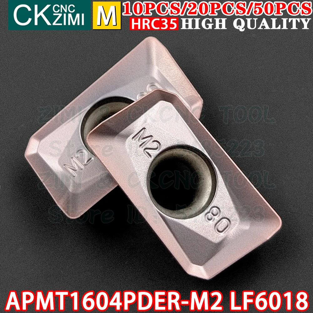 APMT1604PDER-M2 LF6018 APMT 1604 PDER M2 LF6018 Insertos de carburo Insertos de fresado en escuadra Herramientas torno CNC para metales herramientas de corte intercambiables