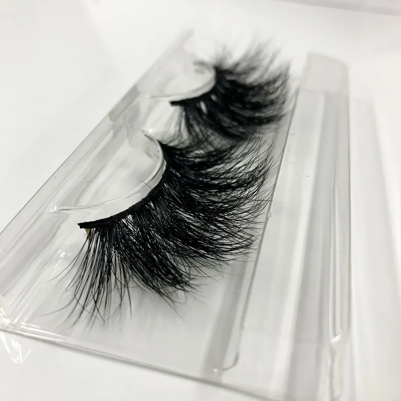 IN USA 100pcs Clear Acrylic Lash Packaging Mink Eyelashes Wholesale Lashes Box Case with Tray Eyelash Package Box Custom Logos