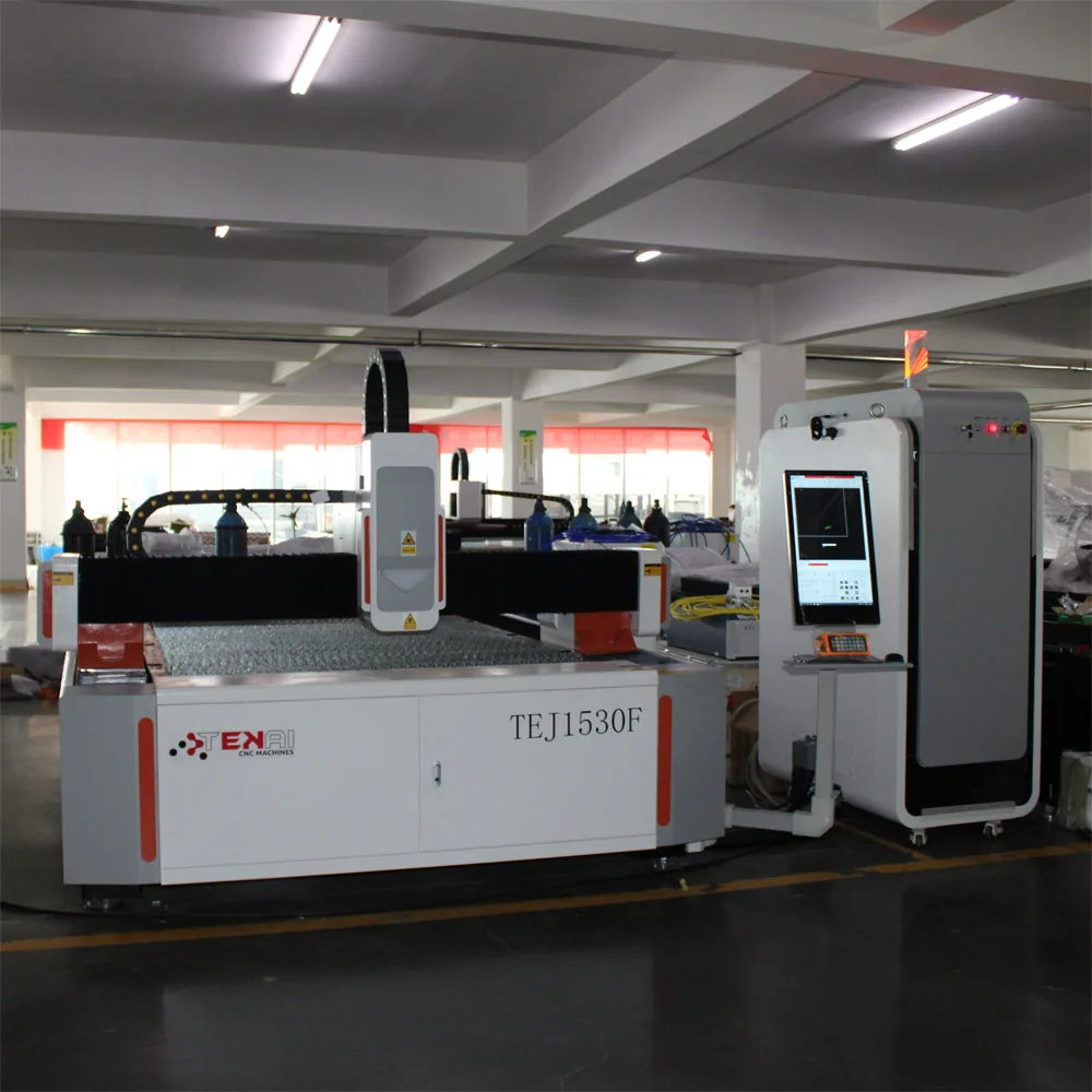Tekai Brand TEJ1530F Cut Metal 2000w Raycus Laser Power Sheet Cutting Machine