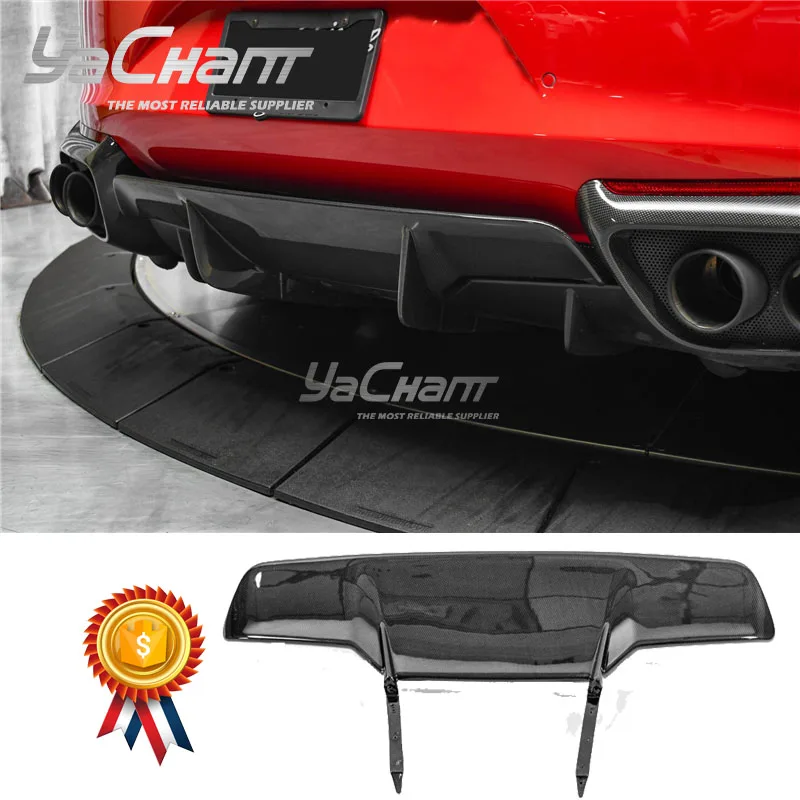 

DCF Dry Carbon Fiber Rear Bumper Spoiler Fit For 2017-2020 Ferrari 812 Superfast Rear Bumper Spoiler