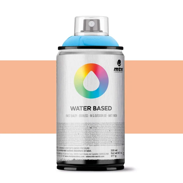 Spray paint brand MTN Water Based Color Azo Orange Pale 300 ml Montana low pressure Little Ideal smell interior