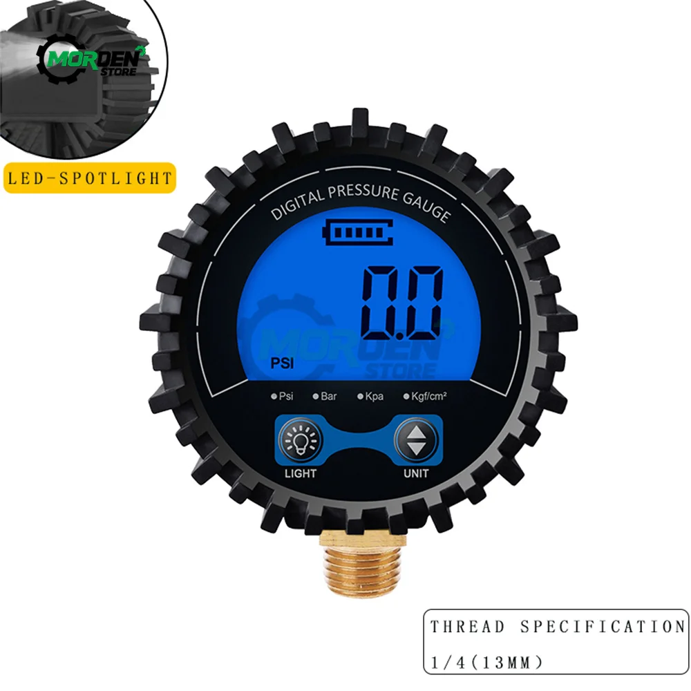 0-200PSI Digital Reifen reifen Manometer LCD Manometer Manometer Mit LED Licht Für Auto Lkw Motorcycl Zubehör