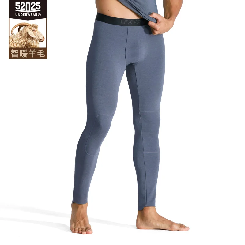 52025 Men Women Thermal Leggings with Merino Wool Fleece-lined Warm Soft Seamless Comfortable Thermal Bottoms Thermal Pants