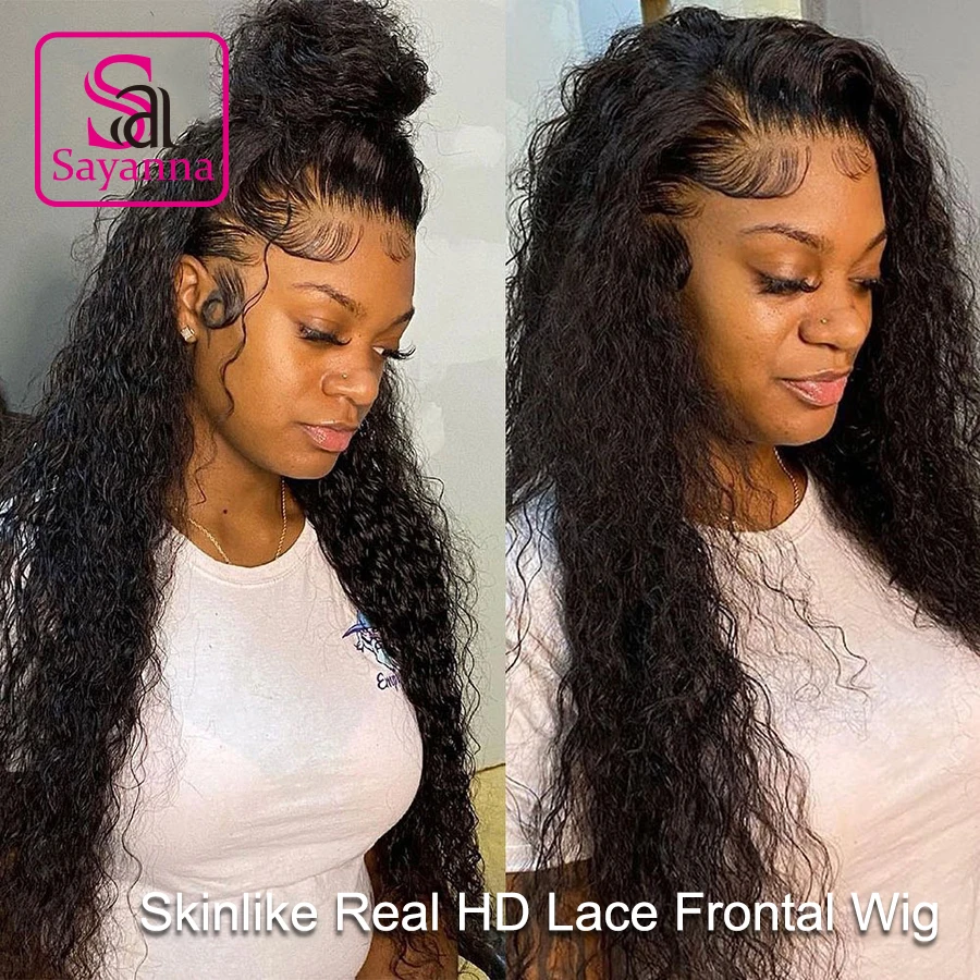 

250% Water Wave HD Lace Frontal Wig 13x6 Lace Front Human Hair Wigs For Women Pre Plucked Melt Skins HD Lace Closure Curly Wig