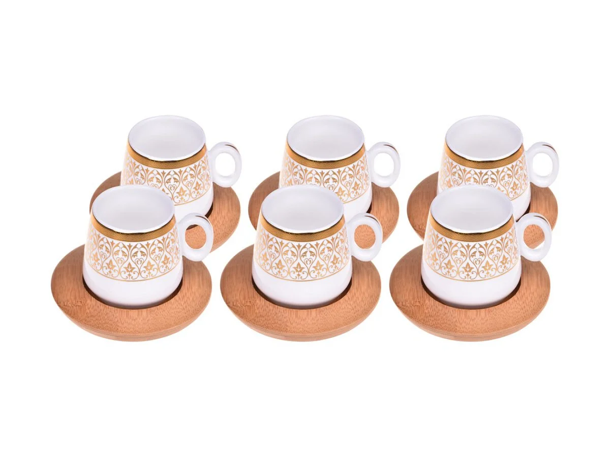 Bambum Ottoman 6 Personality Coffee Set Gold Patterned B0174