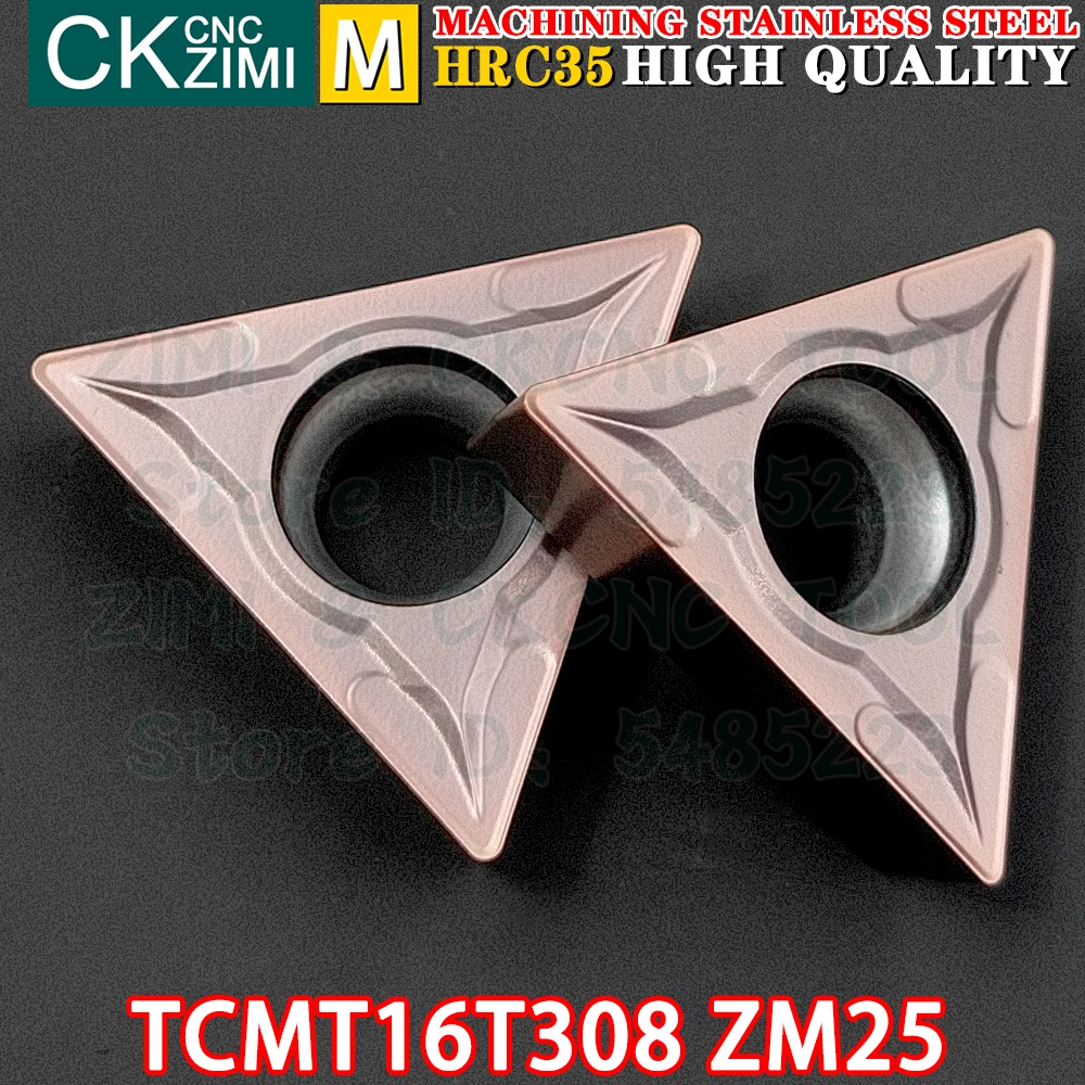 TCMT16T308 ZM25 TCMT 16T3 08 ZM25 Alat Sisipan Putar Eksternal Sisipan Karbida TCMT CNC Alat Pemotong Bubut Logam Mekanis