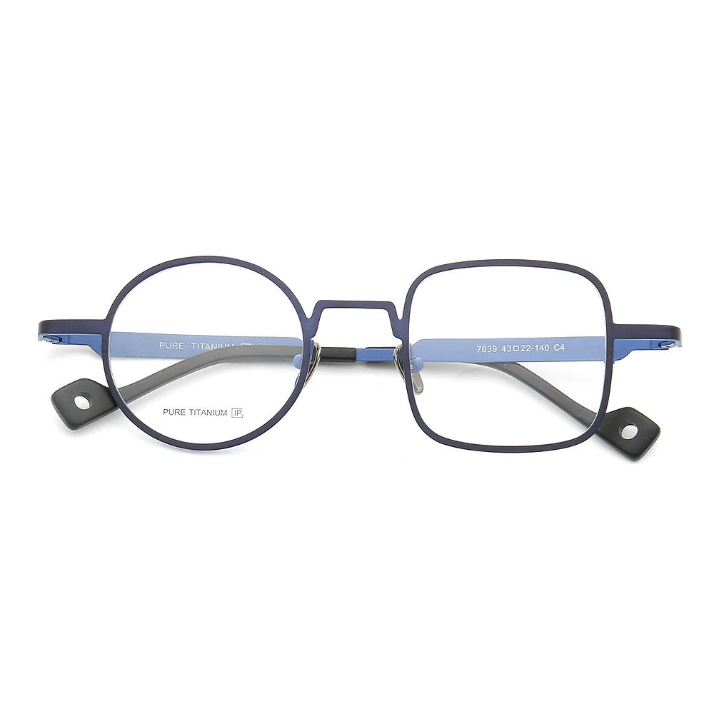 Mismatch Men Titanium Square Glasses Frames Women Round Optical Eyewear Retro Metal Fashion Funky Eyeglass Frames Prescription