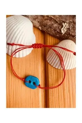 Red thread macrame braided adjustable handmade authentic Syriac evil eye bead for women men