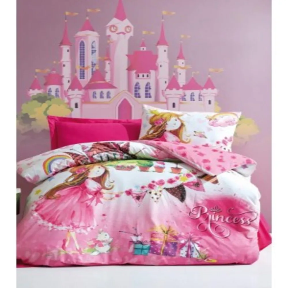 Cotton Box Junior Princess Duvet Cover Set - 100% Cotton Duvet cover: 160x220 Bed sheet: 160x240cm