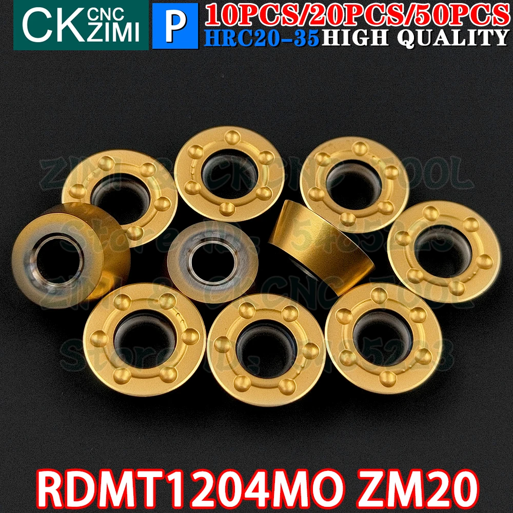 RDMT1204MO ZM20 RDMT 1204 MO MQ R6 Carbide inserts Round Milling Insert Face milling Indexable Tool CNC Metal lathe cutting Tool