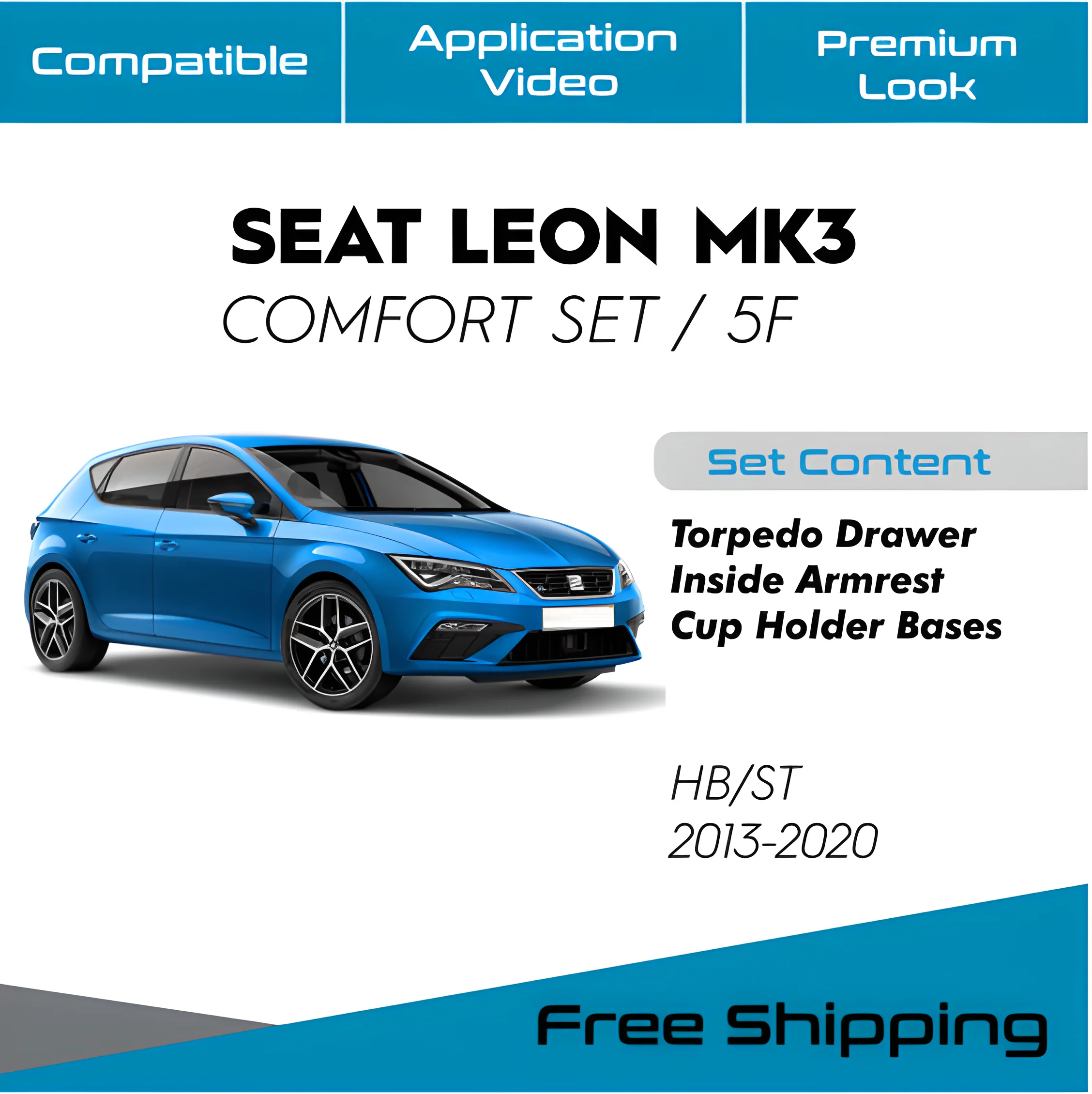 

New Seat Leon Mk3 soundproofing, acoustic insulated car vibration, acoustic foam, soundproof, noise muffler for cars