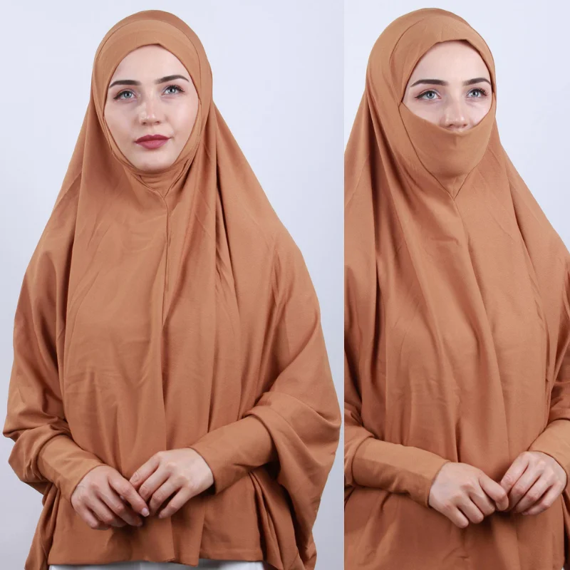 Turkey Islamic Hooded Muslim Women Hijab Dress Prayer Jilbab Abaya Half Khimar Full Cover Ramadan Dress Abayas Islamic Dress