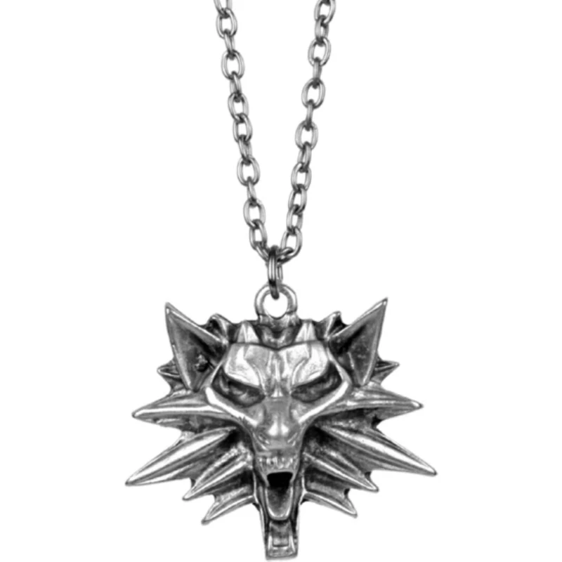 

Men's The Witcher Tumbled Antique Silver Plated Necklace 2022 Summer Winter Fashion Trend Gift Free Shipping