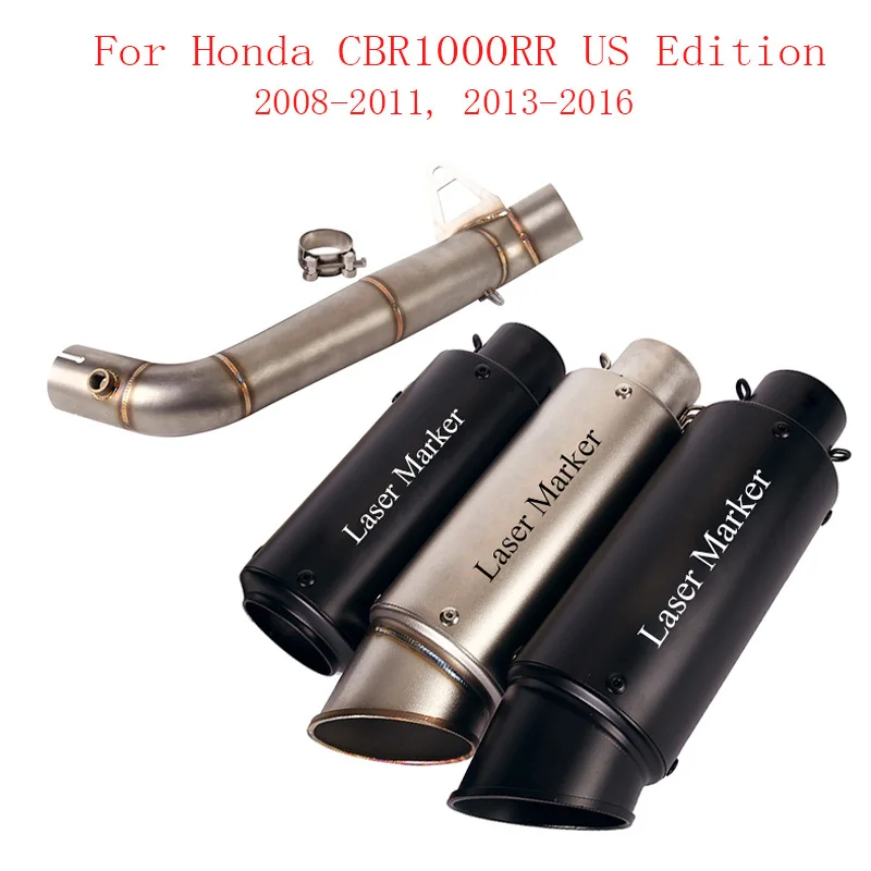 

Motorcycle Exhaust Connect Link Pipe Muffler Tip Silencer Slip on Pipe for Honda CBR1000RR 2008 2011 2013-2016