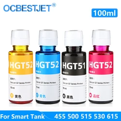 100 ml/bottiglia nuovo inchiostro colorante di ricarica migliorato per HP Smart Tank 450 455 500 510 515 516 519 530 559 570 610 615 651 stampante GT51