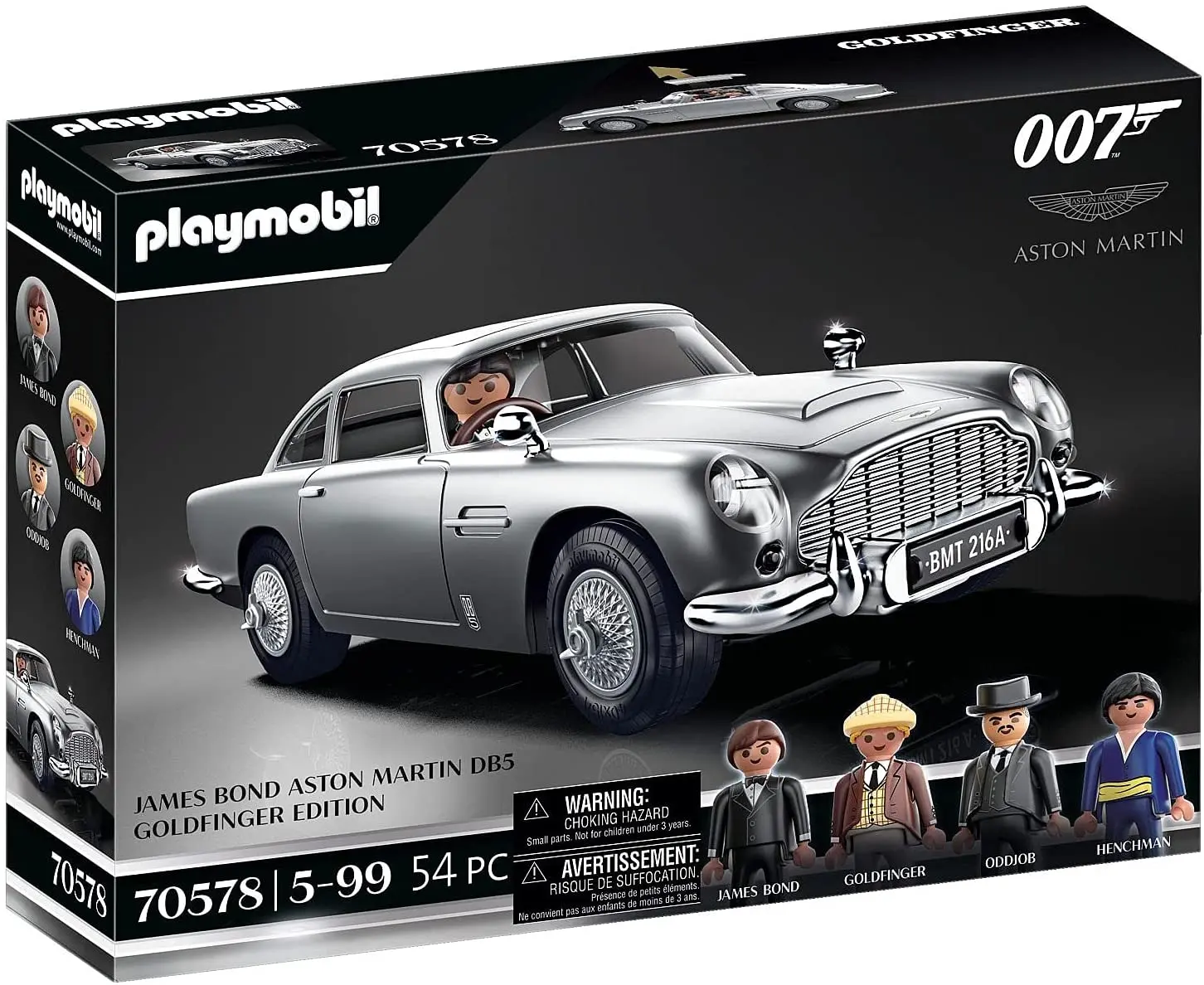 PLAYMOBIL 70578 ASTON MARTIN 007 GOLDFINGER-exclusive original toys for boys and girls, shop, with box, famobil, clicks, boys, girls, new, gift, official license