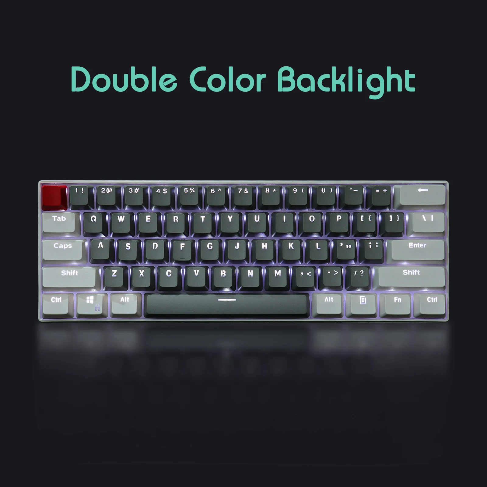 RK 61 Tastenkappen PBT Material OEM Höhe, Backlit Zwei-Farbe Mechanische Tastatur Tastenkappen (Tastenkappen Nur Verkauft)