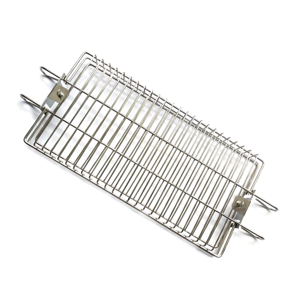 Non-stick Stainless Steel BBQ Grilling Basket Vegetable Portable Barbecue Fishing Net Rotisserie